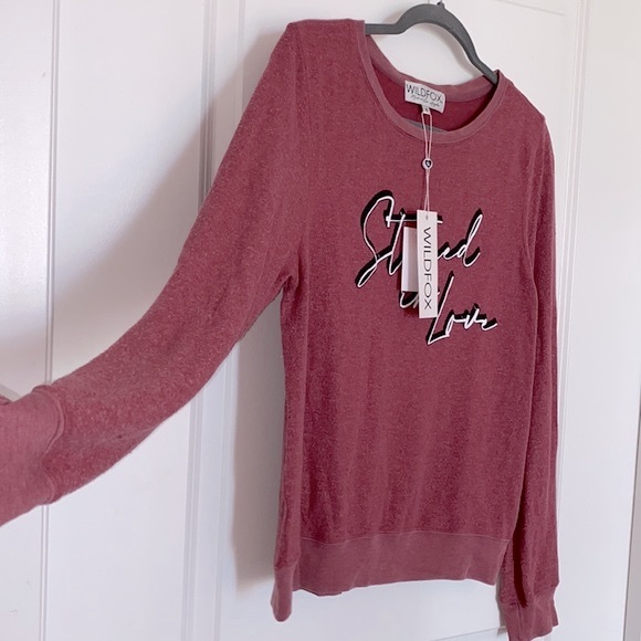 WILDFOX 'Stoned in Love' Slogan Sweatshirt - Picture 6 of 10